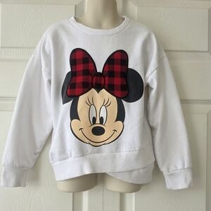 Disney Kids White Minnie Mouse Sweatshirt
